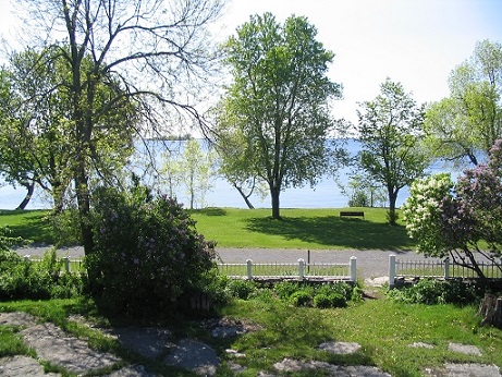 View to the lake from the upper veranda of Fairfield House.